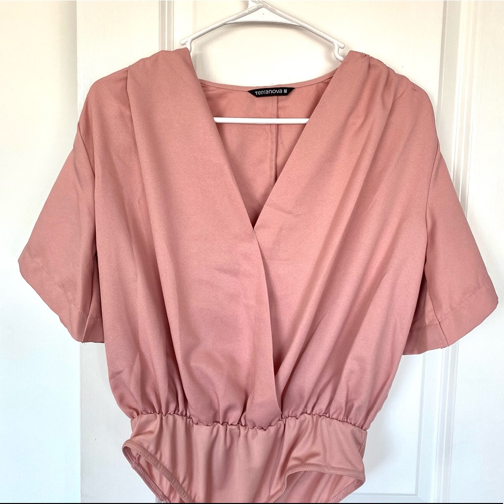 Terranova warm pink/salmon body blouse size M